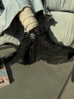 نیم بوت بغل زیپ PRADA کد 140414 - Image 9