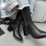 نیم بوت پاشنه سگک دار کد 140429