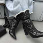 بوت پاشنه بلند طرح لوزی کد 140400