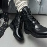 نیم بوت بغل زیپ ساده مات کد 140472