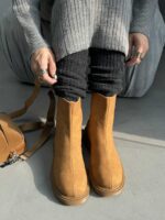 نیم بوت جیر لژ راه راه کد 140487 - Image 3