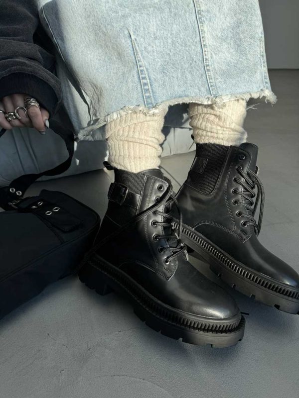 نیم بوت بغل کش سگک دار کد 140468