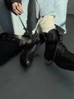 نیم بوت بغل کش سگک دار کد 140468 - Image 2