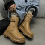 نیم بوت بغل زیپ کمربندی کد 140511