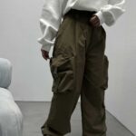 شلوار کارگو جیب سگک دار کد 100834