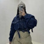 کت جین سگک دار کد 200540