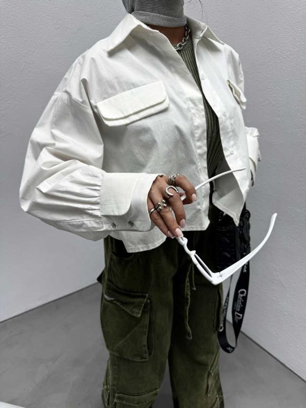 شومیز ساده طرح جیب کد 220283