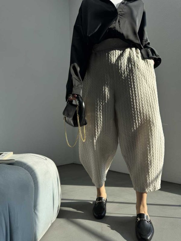 شلوار خمره ای طرحدار کد 100959