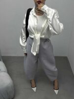 شومیز ساتن ساده کد 220273 - Image 10