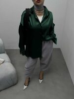 شومیز ساتن ساده کد 220273 - Image 4