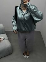 شومیز ساتن ساده کد 220273 - Image 2