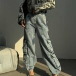 شلوار بگ 8 جیب کد 100992