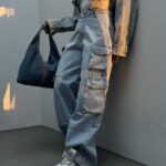 شلوار کارگو جین 3 تیکه کد 100981