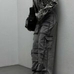 شلوار کارگو جین بند دار کد 100993