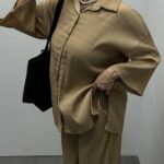 ست شومیز و شلوار بغل چاک کد 160431