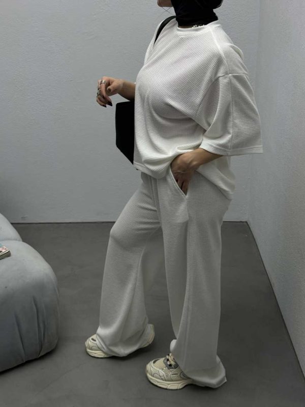 ست تیشرت و شلوار سوزنی کد 160436