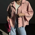 شومیز 2 جیب دکمه دار کد 220296