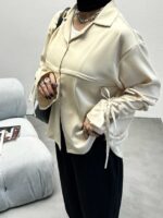 شومیز ساتن آستین بند دار کد 220297 - Image 3