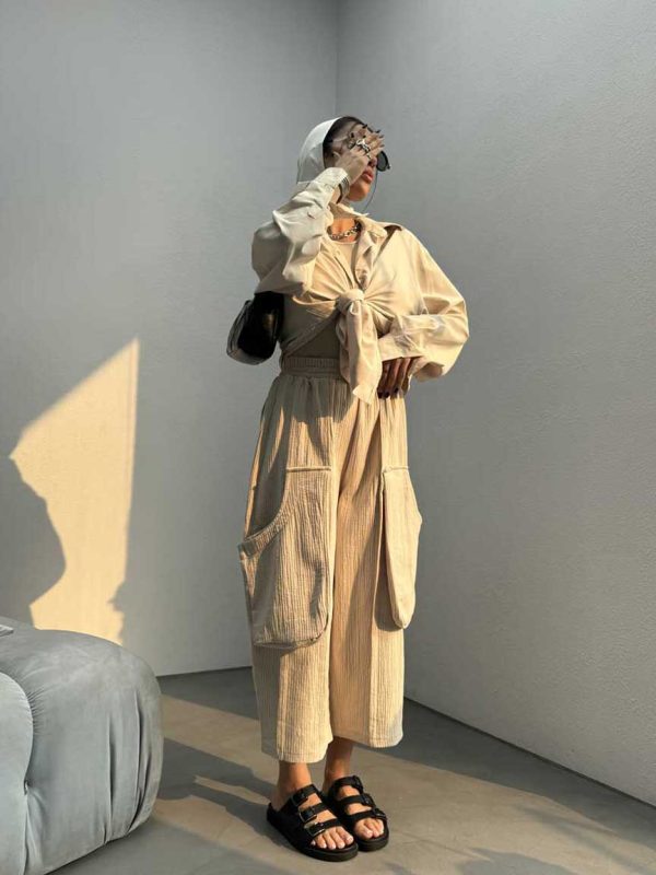 شلوار کوتاه جیب دار کد 101044