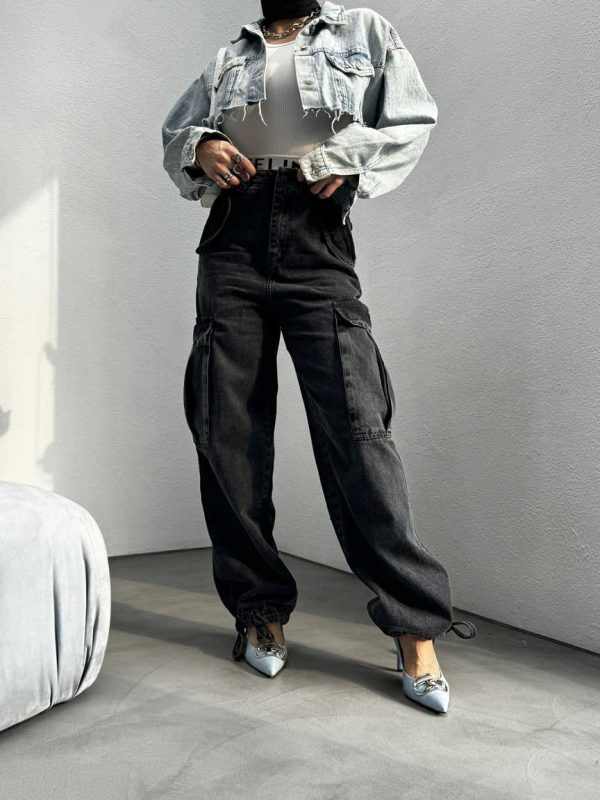 شلوار کارگو جین 4 جیب کد 101024