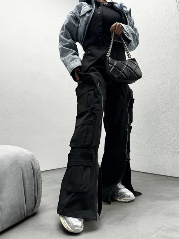 شلوار کارگو بغل زیپ کد 101027