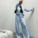 ست کت و شلوار یقه پهن کد 160455