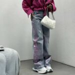 شلوار جین بگ پایین ریش کد 101122