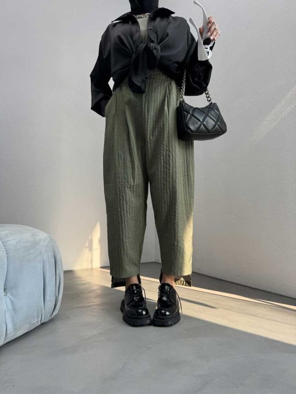 شلوار مام کمرکش کد 101136