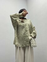 شومیز ساتن طرحدار کد 220323 - Image 5