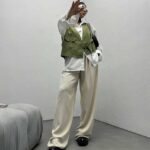 شومیز 2 تیکه سگک دار کد 220292