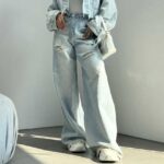 شلوار جین بگ زاپدار کد 101132