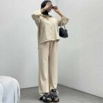 ست شومیز و شلوار سوزنی کد 160484