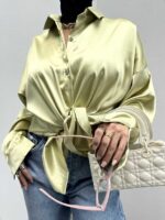 شومیز ساتن ساده کد 220273 - Image 16