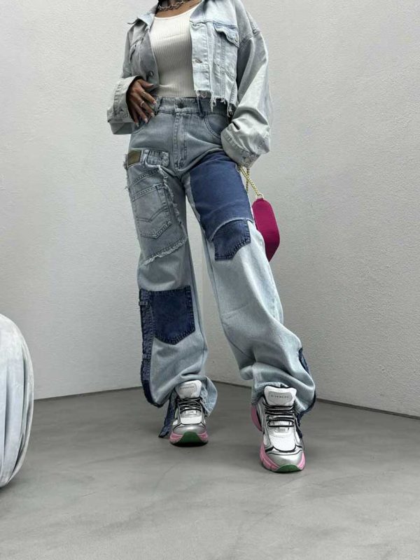 شلوار جین کارگو چند تیکه کد 100995