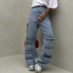 شلوار کارگو جین کد 100750