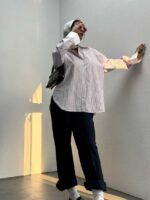 شومیز راه راه کد 220310 - Image 2