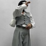 ست جلیقه و شلوار دکمه دار کد 160479