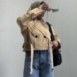 شومیز یقه هفت پایین بند کد 220339