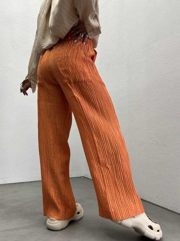 شلوار بگ پلیسه کد 101282