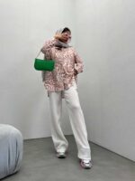 شومیز طرحدار BERSHKA کد 220355 - Image 4