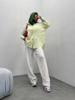 شومیز طرحدار BERSHKA کد 220355 - Image 2