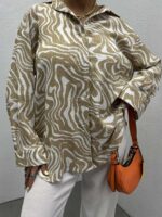شومیز طرحدار BERSHKA کد 220355 - Image 12