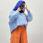 شومیز طرحدار 2 رنگ کد 220361