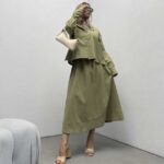 ست شومیز و دامن لینن کد 160514