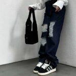 شلوار جین بگ زاپدار کد 101207