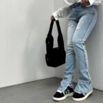 شلوار جین اسکینی بغل چاک کد 101235