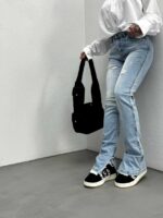 شلوار جین اسکینی بغل چاک کد 101235