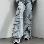 شلوار جین کارگو کد 101262