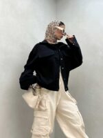 شومیز طرح جیب 6 دکمه کد 220350 - Image 4