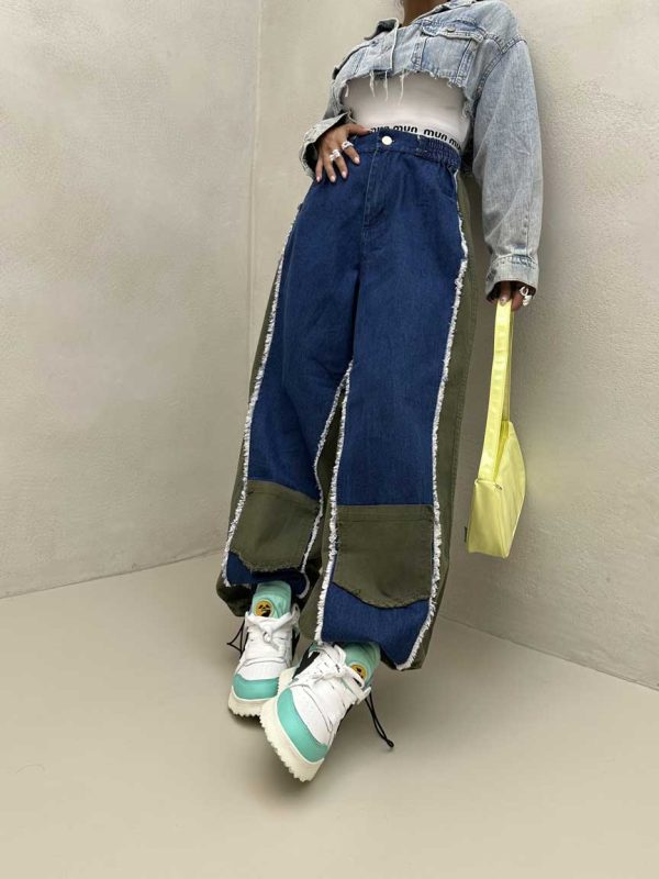 شلوار کارگو ترکیبی کد 101285